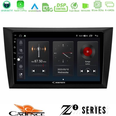 Cadence Z2 Series 8Core Android14 4+64GB  Vw Golf 6 Navigation Multimedia Tablet 9