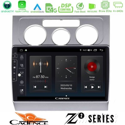 Cadence Z2 Series 8Core Android14 4+64GB  VW Touran 2003-2011 Navigation Multimedia Tablet 10