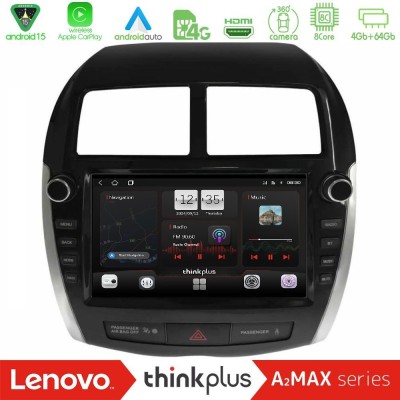 Lenovo Thinkplus A2MAX Series 8Core Android15 4+64GB Mitsubishi ASX 2013-2018 Navigation Multimedia Tablet 9