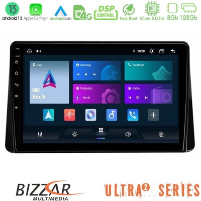 Bizzar Ultra Series Mitsubishi Eclipse Cross 2018-2023 8core Android13 8+128GB Navigation Multimedia Tablet 9