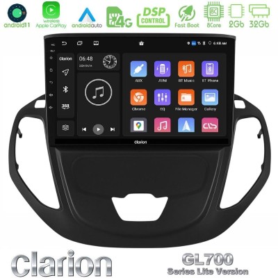 Clarion GL700 Lite Series 8Core Android11 2+32GB Ford Transit Courier 2015-2023 Navigation Multimedia Tablet 9