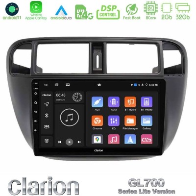 Clarion GL700 Lite Series 8Core Android11 2+32GB Honda Civic 1995-2001 Navigation Multimedia Tablet 9