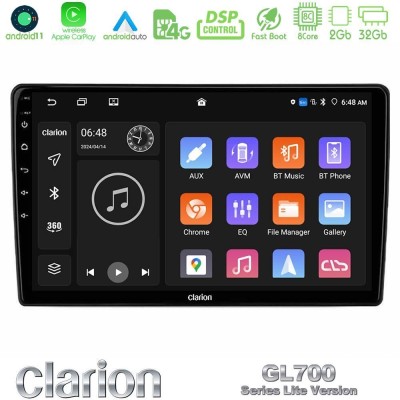 Clarion GL700 Lite Series 8Core Android11 2+32GB Mitsubishi Outlander 2002 – 2007 Navigation Multimedia Tablet 10