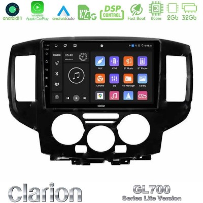 Clarion GL700 Lite Series 8Core Android11 2+32GB Nissan NV200 2009 – 2019 Navigation Multimedia Tablet 9