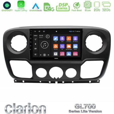 Clarion GL700 Lite Series 8Core Android11 2+32GB Renault/Nissan/Opel Navigation Multimedia Tablet 10