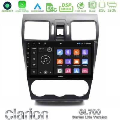 Clarion GL700 Lite Series 8Core Android11 2+32GB Subaru Forester 2015-2018 Navigation Multimedia Tablet 9