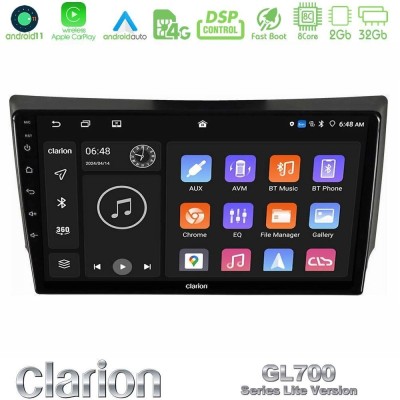 Clarion GL700 Lite Series 8Core Android11 2+32GB Ssangyong Rexton 2002-2006 Navigation Multimedia Tablet 9