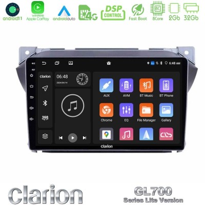 Clarion GL700 Lite Series Suzuki Alto & Nissan Pixo 8Core Android11 2+32GB Navigation Multimedia Tablet 9