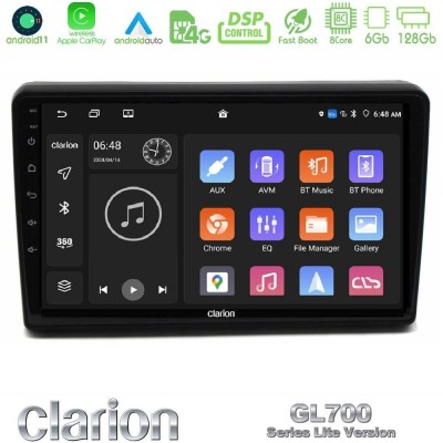 Clarion GL700 Lite Series 8Core Android11 6+128GB Citroen C5 2008-2019 Navigation Multimedia Tablet 10