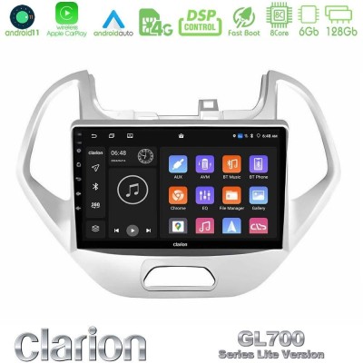 Clarion GL700 Lite Series 8Core Android11 6+128GB Ford KA 2016-2020 Navigation Multimedia Tablet 9