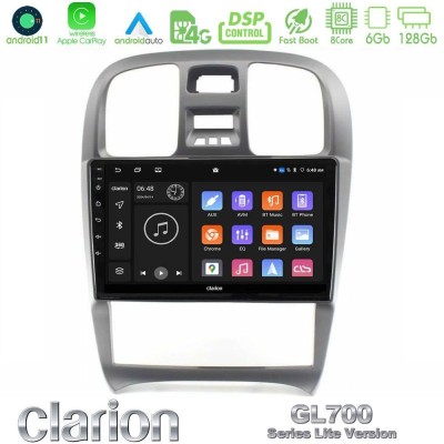Clarion GL700 Lite Series 8Core Android11 6+128GB Hyundai Sonata 2001-2005 Navigation Multimedia Tablet 9