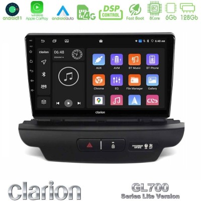 Clarion GL700 Lite Series 8Core Android11 6+128GB Kia Ceed 2018-2023 Navigation Multimedia Tablet 9