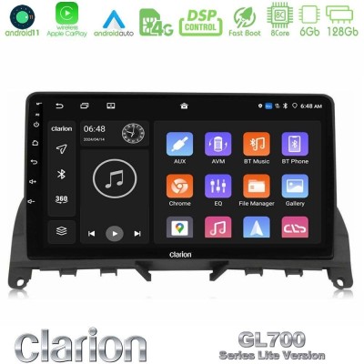 Clarion GL700 Lite Series 8Core Android11 6+128GB Mercedes C-Class W204 2008-2011 Navigation Multimedia Tablet 9