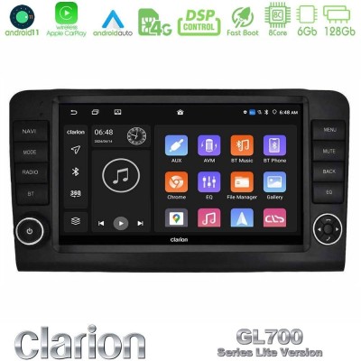 Clarion GL700 Lite Series 8Core Android11 6+128GB Mercedes ML/GL Class W164 2006-2011 Navigation Multimedia Tablet 9