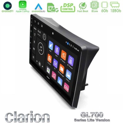 Clarion GL700 Lite Series 8Core Android11 6+128GB Opel Vivaro/Renault Trafic/Nissan Primastar Navigation Multimedia Tablet 10