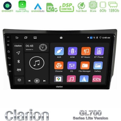 Clarion GL700 Lite Series 8Core Android11 6+128GB Ssangyong Rexton 2002-2006 Navigation Multimedia Tablet 9