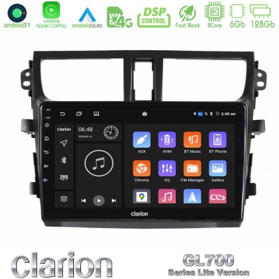 Clarion GL700 Lite Series Suzuki Celerio 2014-2020 8Core Android11 6+128GB Navigation Multimedia Tablet 9