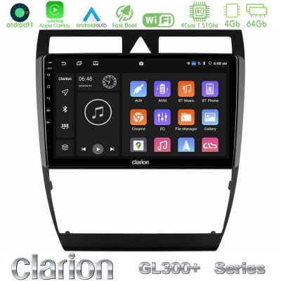 Clarion GL300+ Series 4Core Android11 4+64GB  Audi A6 (C5) 1997-2004 Navigation Multimedia Tablet 9