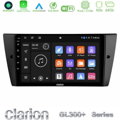 Clarion GL300+ Series 4Core Android11 4+64GB  BMW 3 Series  2006-2011 Navigation Multimedia Tablet 9