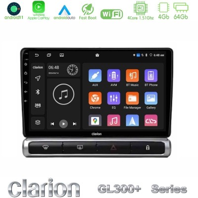 Clarion GL300+ Series 4Core Android11 4+64GB  Citroen C3 2016-> Navigation Multimedia Tablet 9