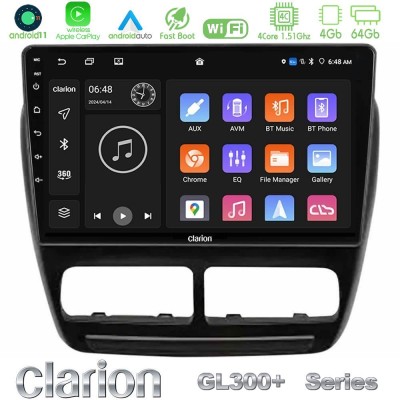 Clarion GL300+ Series 4Core Android11 4+64GB  Fiat Doblo / Opel Combo 2010-2014 Navigation Multimedia Tablet 9