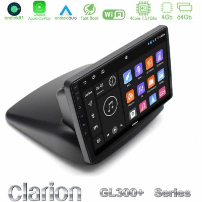 Clarion GL300+ Series 4Core Android11 4+64GB  Fiat Doblo 2002-2009 Navigation Multimedia Tablet 10