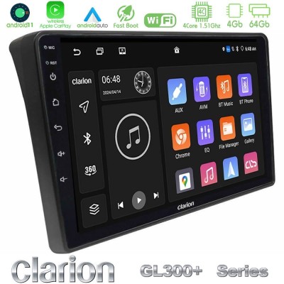 Clarion GL300+ Series 4Core Android11 4+64GB  Fiat Ducato/Citroen Jumper/Peugeot Boxer Navigation Multimedia Tablet 9