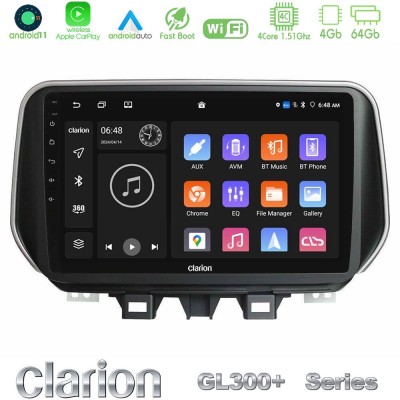 Clarion GL300+ Series 4Core Android11 4+64GB  Hyundai ix35 Navigation Multimedia Tablet 10
