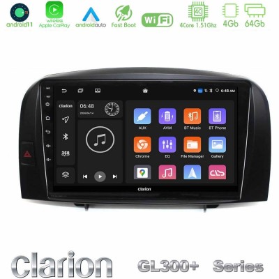 Clarion GL300+ Series 4Core Android11 4+64GB Hyundai Sonata 2005-2009 Navigation Multimedia Tablet 10