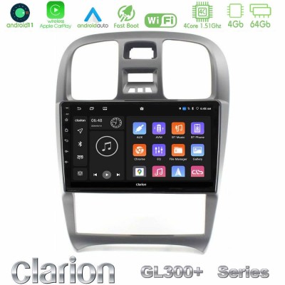 Clarion GL300+ Series 4Core Android11 4+64GB Hyundai Sonata 2001-2005 Navigation Multimedia Tablet 9