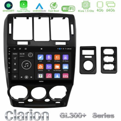 Clarion GL300+ Series 4Core Android11 4+64GB  Hyundai Getz 2002-2009 Navigation Multimedia Tablet 9