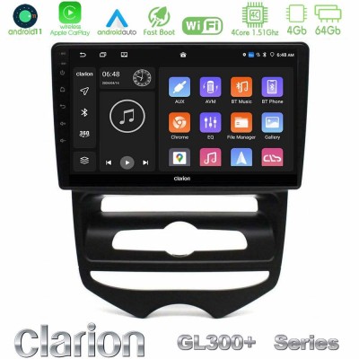 Clarion GL300+ Series 4Core Android11 4+64GB Hyundai ix20 2010-2020 (MANUAL A/C) Navigation Multimedia Tablet 10