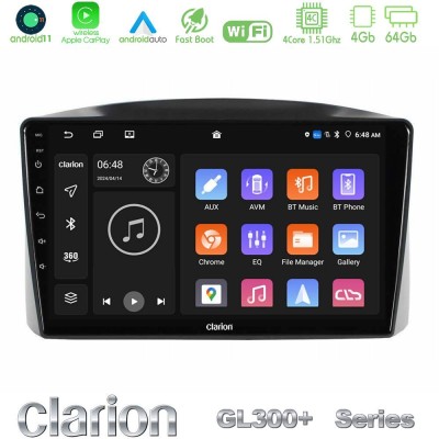 Clarion GL300+ Series 4Core Android11 4+64GB  Jeep Grand Cherokee 2005-2007 Navigation Multimedia Tablet 10