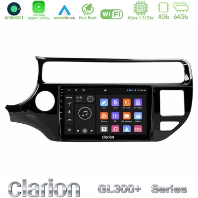 Clarion GL300+ Series 4Core Android11 4+64GB  Kia Rio 2015-2017 Navigation Multimedia Tablet 9