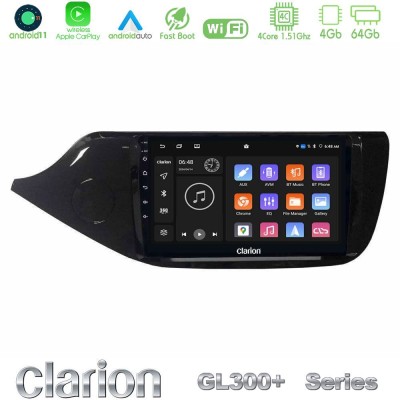 Clarion GL300+ Series 4Core Android11 4+64GB  Kia Ceed 2013-2017 Navigation Multimedia Tablet 9