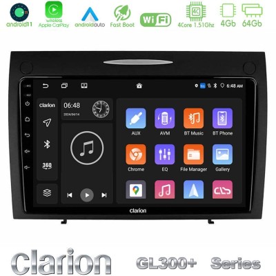 Clarion GL300+ Series 4Core Android11 4+64GB  Mercedes SLK Class Navigation Multimedia Tablet 9