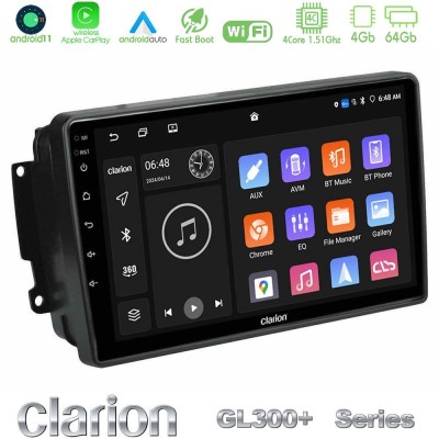 Clarion GL300+ Series 4Core Android11 4+64GB  Mercedes C/CLK/G Class (W203/W209) Navigation Multimedia Tablet 9
