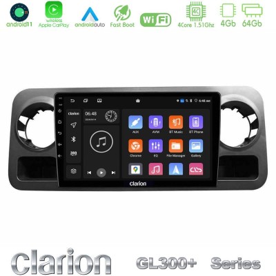 Clarion GL300+ Series 4Core Android11 4+64GB  Mercedes Sprinter W907 Navigation Multimedia Tablet 10