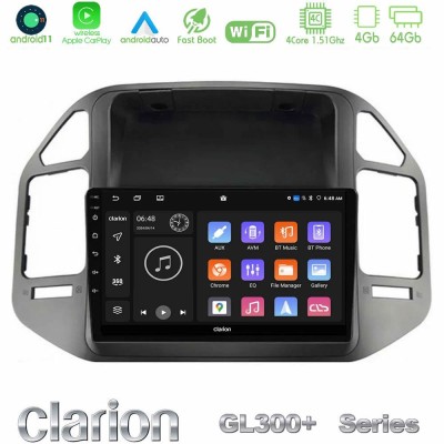 Clarion GL300+ Series 4Core Android11 4+64GB Mitsubishi Pajero 2002-2006 Navigation Multimedia Tablet 9