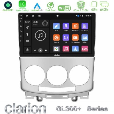 Clarion GL300+ Series 4Core Android11 4+64GB  Mazda 5 2004-2010 Navigation Multimedia Tablet 9