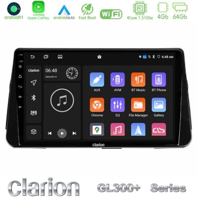 Clarion GL300+ Series 4Core Android11 4+64GB  Nissan Micra K14 Navigation Multimedia Tablet 9