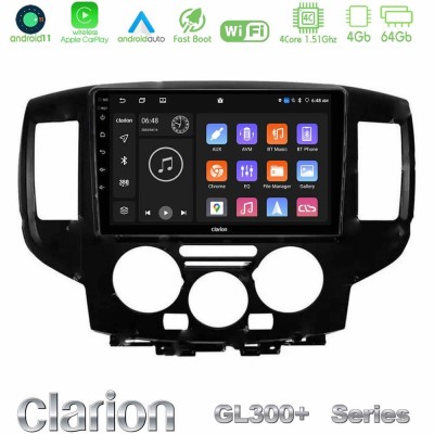 Clarion GL300+ Series 4Core Android11 4+64GB  Nissan NV200 Navigation Multimedia Tablet 9