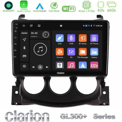 Clarion GL300+ Series 4Core Android11 4+64GB  Nissan 370Z 2009-2013 Navigation Multimedia Tablet 9