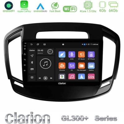 Clarion GL300+ Series 4Core Android11 4+64GB  Opel Insignia 2014-2017 Navigation Multimedia Tablet 9