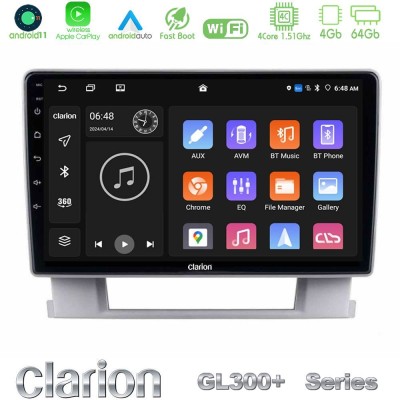 Clarion GL300+ Series 4Core Android11 4+64GB  Opel Astra J 2010-2014 Navigation Multimedia Tablet 9
