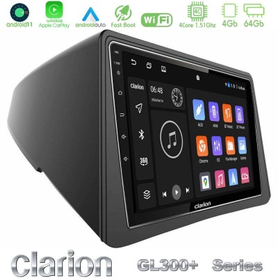 Clarion GL300+ Series 4Core Android11 4+64GB  Opel Mokka Navigation Multimedia Tablet 9