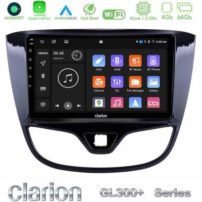 Clarion GL300+ Series 4Core Android11 4+64GB  Opel Karl 2017-2019 Navigation Multimedia Tablet 9