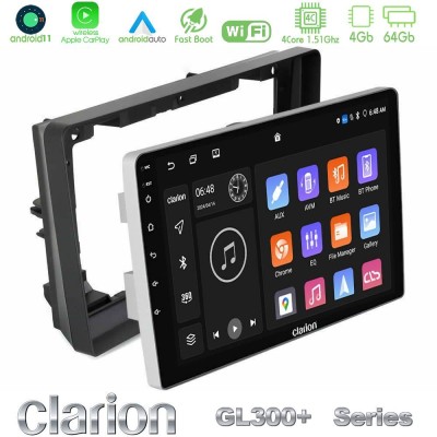 Clarion GL300+ Series 4Core Android11 4+64GB  Peugeot 308 2013-2020 Navigation Multimedia Tablet 9
