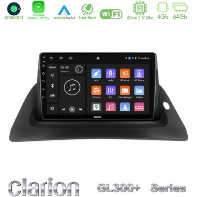 Clarion GL300+ Series 4Core Android11 4+64GB  Renault Kangoo 2014-2018 Navigation Multimedia Tablet 9