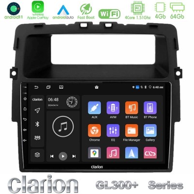 Clarion GL300+ Series 4Core Android11 4+64GB  Renault/Nissan/Opel Navigation Multimedia Tablet 10